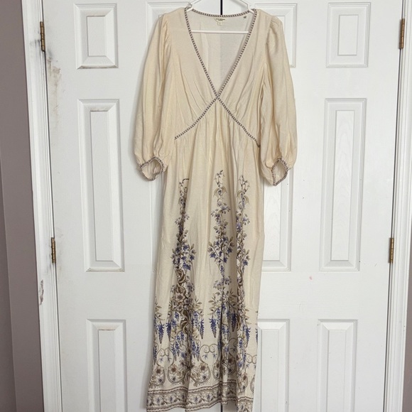 Max Studio Cream and Lavender Floral Dress - Picture 2 of 5